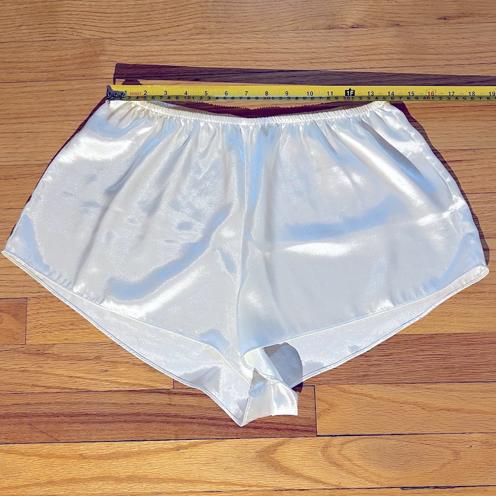 White Satin Camisole and Shorts Pajama Set - Picture 9 of 9